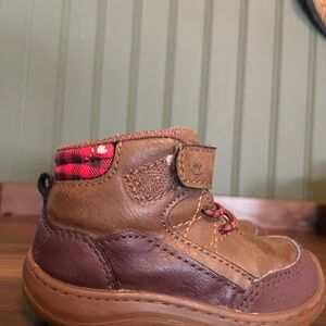Stride Rite Brown and Red Toddler Boots